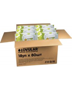 Buy Set of wet wipes Lovular, 18 packs of 80 pcs. | Online Pharmacy | https://buy-pharm.com