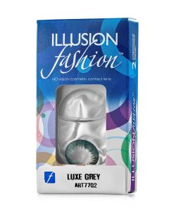 Buy Colored contact lenses ILLUSION Luxe 1 month, 0.00 / 14.5 / 8.6, dark gray, 2 pcs. | Online Pharmacy | https://buy-pharm.com
