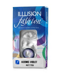 Buy ILLUSION adonis 1 month colored contact lenses, -6.00 / 14.5 / 8.6, purple, 2 pcs. | Online Pharmacy | https://buy-pharm.com