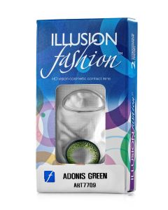 Buy Colored contact lenses ILLUSION adonis 1 month, -6.00 / 14.5 / 8.6, green, 2 pcs. | Online Pharmacy | https://buy-pharm.com