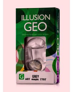 Buy ILLUSION geo colored contact lenses 1 month, -2.50 / 14.2 / 8.6, gray, 2 pcs. | Online Pharmacy | https://buy-pharm.com
