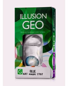 Buy Colored contact lenses ILLUSION Magic 1 month, -0.50 / 14.2 / 8.6, blue, 2 pcs. | Online Pharmacy | https://buy-pharm.com