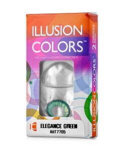 Buy ILLUSION colors contact lenses 3 months, -2.00 / 14,0 / 8.6, green, 2 pcs. | Online Pharmacy | https://buy-pharm.com