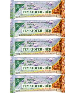 Buy Hematogen - flax. A set of 5 pieces of 40 grams. EXON (BELARUS). | Online Pharmacy | https://buy-pharm.com