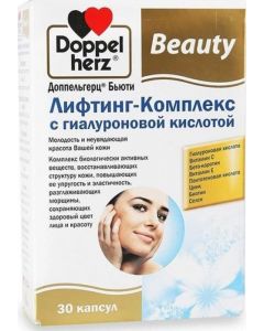Buy Doppelherz 'Beauty' lifting complex, with hyaluronic acid, 30 capsules | Online Pharmacy | https://buy-pharm.com