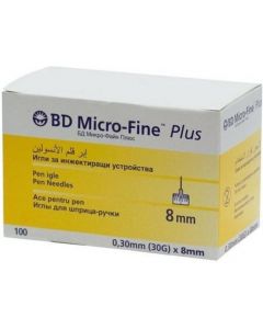 Buy BD Micro-Fine Plus Pen Needles , 0.30 mm (30G) x 8 mm, 100 pcs | Online Pharmacy | https://buy-pharm.com