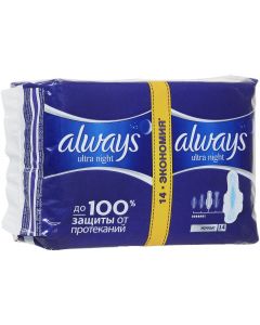 Buy Sanitary pads Always DUO pads ULTRA NIGHT 14pcs | Online Pharmacy | https://buy-pharm.com