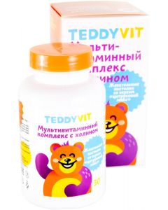 Buy Vitamins for children Teddyvit with choline lozenges 30 pcs citrus mix | Online Pharmacy | https://buy-pharm.com
