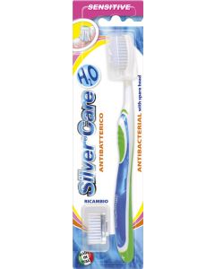 Buy Toothbrush for sensitive teeth Silver Care 'H2O Sensitive', soft, color: green | Online Pharmacy | https://buy-pharm.com