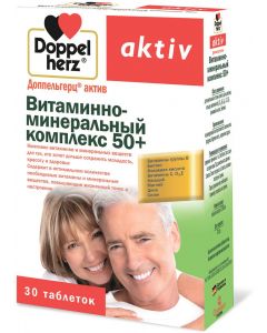 Buy Vitamin-mineral complex Doppelherz 'Aktiv. 50+', 30 tablets | Online Pharmacy | https://buy-pharm.com