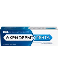 Buy Akriderm GENTA cream for plank beds. approx. 0.05% + 0.1% tube 30g | Online Pharmacy | https://buy-pharm.com