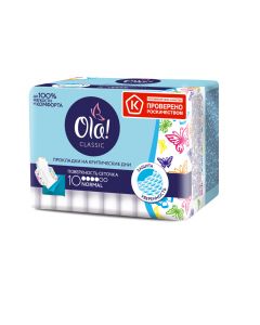 Buy Ola! Wings Classic Normal Singles Pads with wings, mesh surface, 10 pcs | Online Pharmacy | https://buy-pharm.com