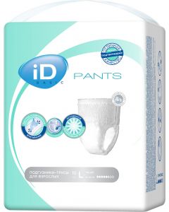Buy Diapers-pants for adults iD Pants Basic, 730321550, size L, 10 pcs | Online Pharmacy | https://buy-pharm.com