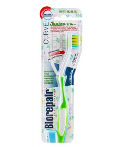 Buy Biorepair Curve Junior curved children's toothbrush, green | Online Pharmacy | https://buy-pharm.com