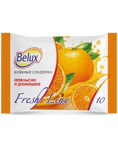 Buy Wet wipes BELUX Fresh line Orange, 3 packs, 10 pcs  | Online Pharmacy | https://buy-pharm.com