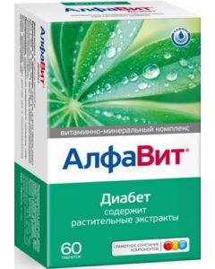 Buy Vitamin-mineral complex AlfaVit 'Diabetes', 60 tablets | Online Pharmacy | https://buy-pharm.com