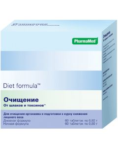 Buy Tablets Diet formula 'Cleansing from toxins and toxins', day formula, No. 60, night formula No. 60 | Online Pharmacy | https://buy-pharm.com