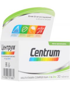 Buy Centrum multivitamin complex, from A to Zinc, 30 tablets | Online Pharmacy | https://buy-pharm.com
