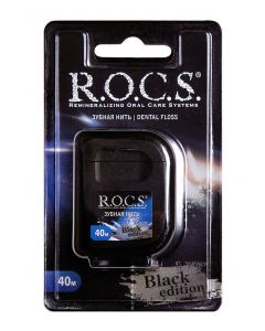 Buy Rocs Black Edition dental floss 40 m. | Online Pharmacy | https://buy-pharm.com