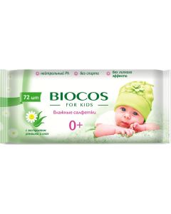 Buy BioCos Wet wipes, for children, 72 pcs | Online Pharmacy | https://buy-pharm.com