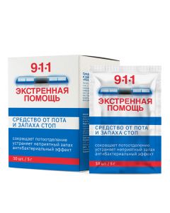 Buy 911 Emergency aid Remedy for sweat and foot odor, 5g, # 10 | Online Pharmacy | https://buy-pharm.com