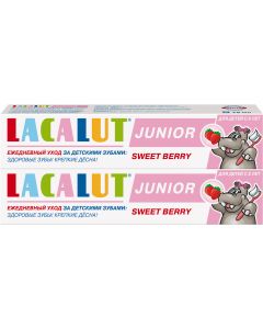 Buy LACALUT Junior sweet berry, children's toothpaste, 75 ml (spike 2pcs) | Online Pharmacy | https://buy-pharm.com