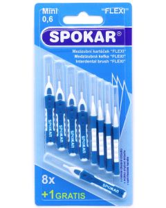 Buy Spokar Flexi 0.6 cylindrical brush with flexible two-component handle, 8 pcs + 1 pcs | Online Pharmacy | https://buy-pharm.com