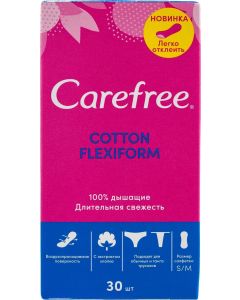 Buy Carefree FlexiForm Panty Liners, breathable, 30 pcs | Online Pharmacy | https://buy-pharm.com