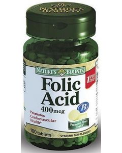Buy Folic acid 'Nature's Bounty', 400 mcg, # 100  | Online Pharmacy | https://buy-pharm.com