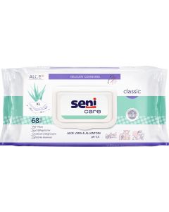Buy Seni Wet wipes Classic with aloe vera and allantoin, 68 pcs | Online Pharmacy | https://buy-pharm.com