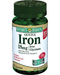 Buy 'Nature's Bounty' readily available iron, 18 mg capsules, # 60  | Online Pharmacy | https://buy-pharm.com