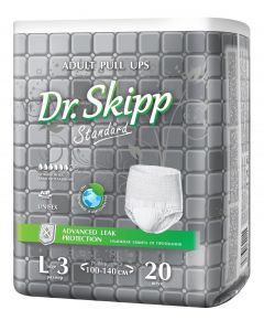 Buy Dr.Skipp diaper pants for adults, size L-3, (100-140 cm), 20 pcs., breathable | Online Pharmacy | https://buy-pharm.com