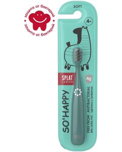 Buy Splat Junior Toothbrush , with silver ions, soft bristles, for ages 4+, turquoise | Online Pharmacy | https://buy-pharm.com