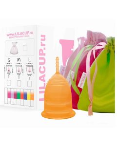Buy LilaCup BOX PLUS menstrual cup size M orange | Online Pharmacy | https://buy-pharm.com