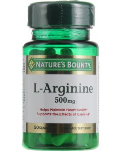 Buy Natural Bounty L- Arginine 500 mg capsule # 50 | Online Pharmacy | https://buy-pharm.com