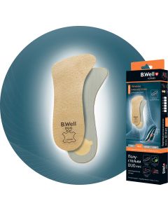 Buy B.Well half insoles, soft, with support for the longitudinal and transverse arches of the foot, leather, DUO mini, FW-622 MED, size 38 | Online Pharmacy | https://buy-pharm.com