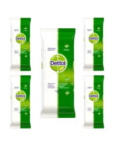 Buy DETTOL antibacterial hand wipes, 5 pack of 10 pieces | Online Pharmacy | https://buy-pharm.com