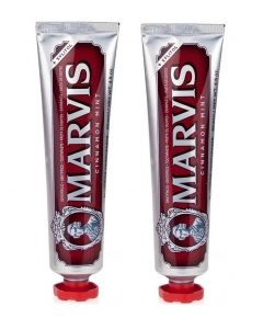 Buy Marvis Toothpaste set Cinnamon Mint, Cinnamon and mint, 2 pcs 85 ml | Online Pharmacy | https://buy-pharm.com