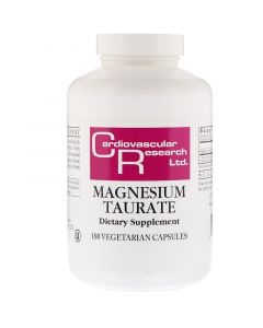 Buy Cardiovascular Research, Magnesium Taurate , 180 Vegetarian Capsules  | Online Pharmacy | https://buy-pharm.com