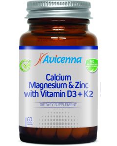 Buy Avicenna Calcium Magnesium Zinc D3 and K2 - 60 tablets | Online Pharmacy | https://buy-pharm.com