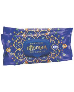 Buy Wet Wipes Perfumed Ottoman Premium Blue 120pcs (2 pack) | Online Pharmacy | https://buy-pharm.com