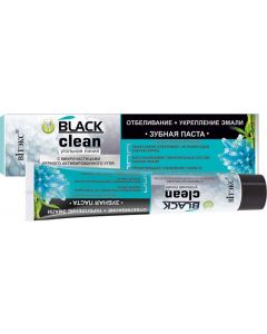 Buy Vitex Toothpaste Black Clean, Whitening + enamel strengthening, 85 g | Online Pharmacy | https://buy-pharm.com