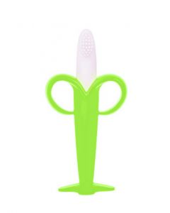 Buy Baby toothbrush teether silicone massager Banana green | Online Pharmacy | https://buy-pharm.com