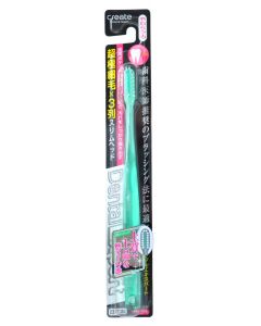 Buy Create Toothbrush with a narrow cleaning head and super fine bristles, soft, color: green | Online Pharmacy | https://buy-pharm.com