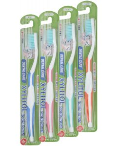 Buy Dental Care Set: Toothbrush with extra-fine double bristles 'Xylitol', medium and soft, 4 pcs | Online Pharmacy | https://buy-pharm.com