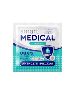 Buy Smart medical Disinfectant: 'ANTISEPTIC Wipes' SACHET size 60mmx100mm / pack-250pcs. | Online Pharmacy | https://buy-pharm.com
