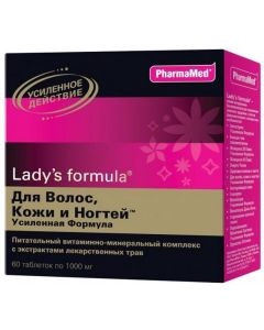 Buy Lady-S Formula 'For hair, skin and nails, enhanced formula' tablets 1.0 g # 60  | Online Pharmacy | https://buy-pharm.com