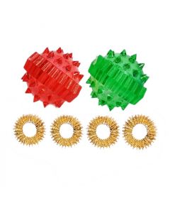 Buy sSu-Jok massage ball with spring rings, set of 2 pcs. (Red and green) | Online Pharmacy | https://buy-pharm.com