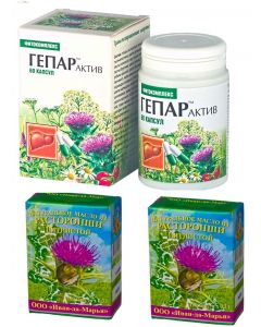 Buy HEPARactive. 60 caps + Milk thistle oil. 2 pcs. | Online Pharmacy | https://buy-pharm.com
