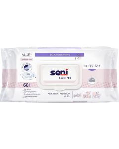 Buy Seni Care wet wipes, for sensitive skin with aloe vera and allantoin, 68 pcs | Online Pharmacy | https://buy-pharm.com